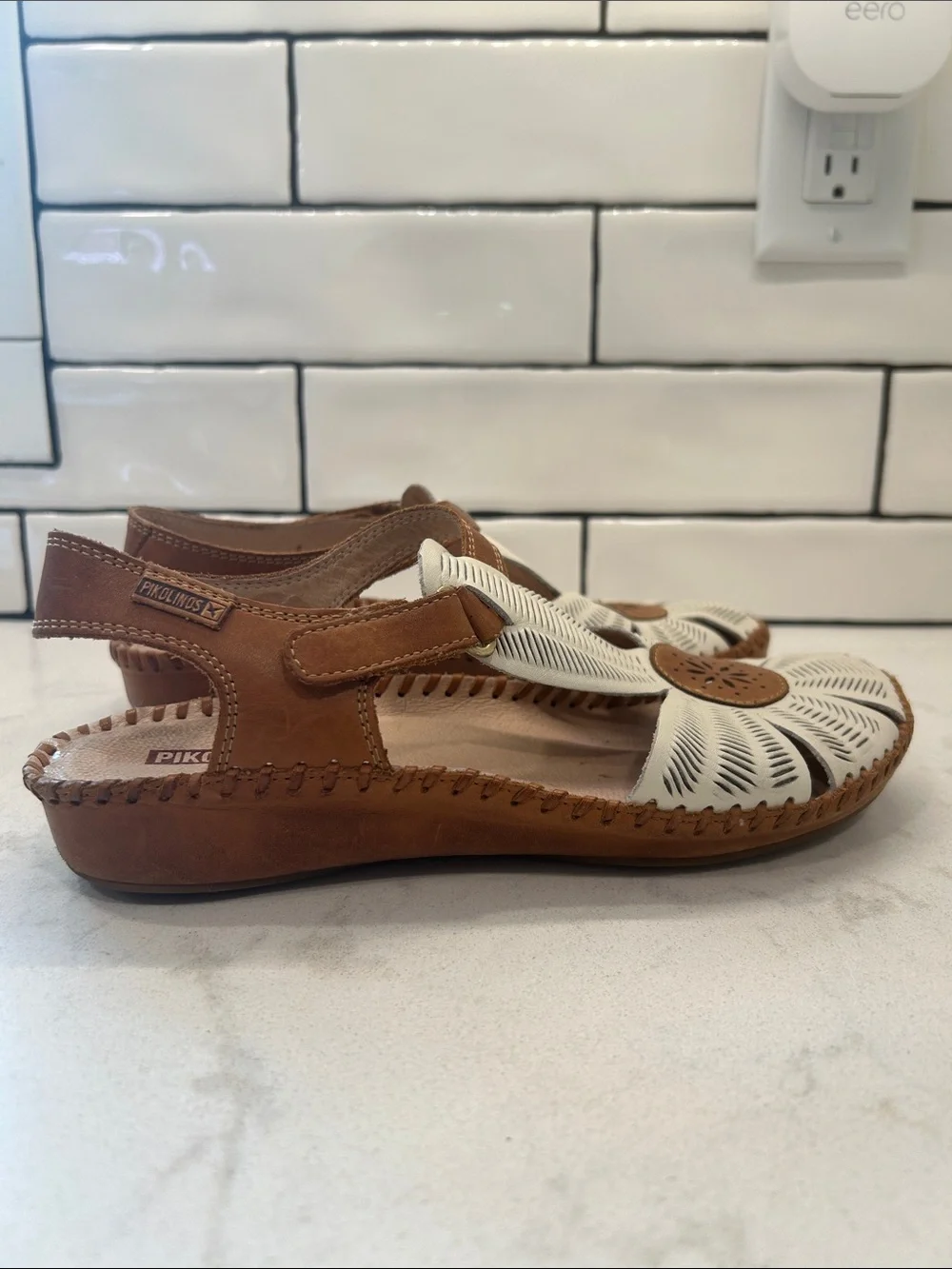 PIKOLINOS WOMEN'S P. VALLARTA Sandals Coastal Leather Comfort Size 38 / 8.5
